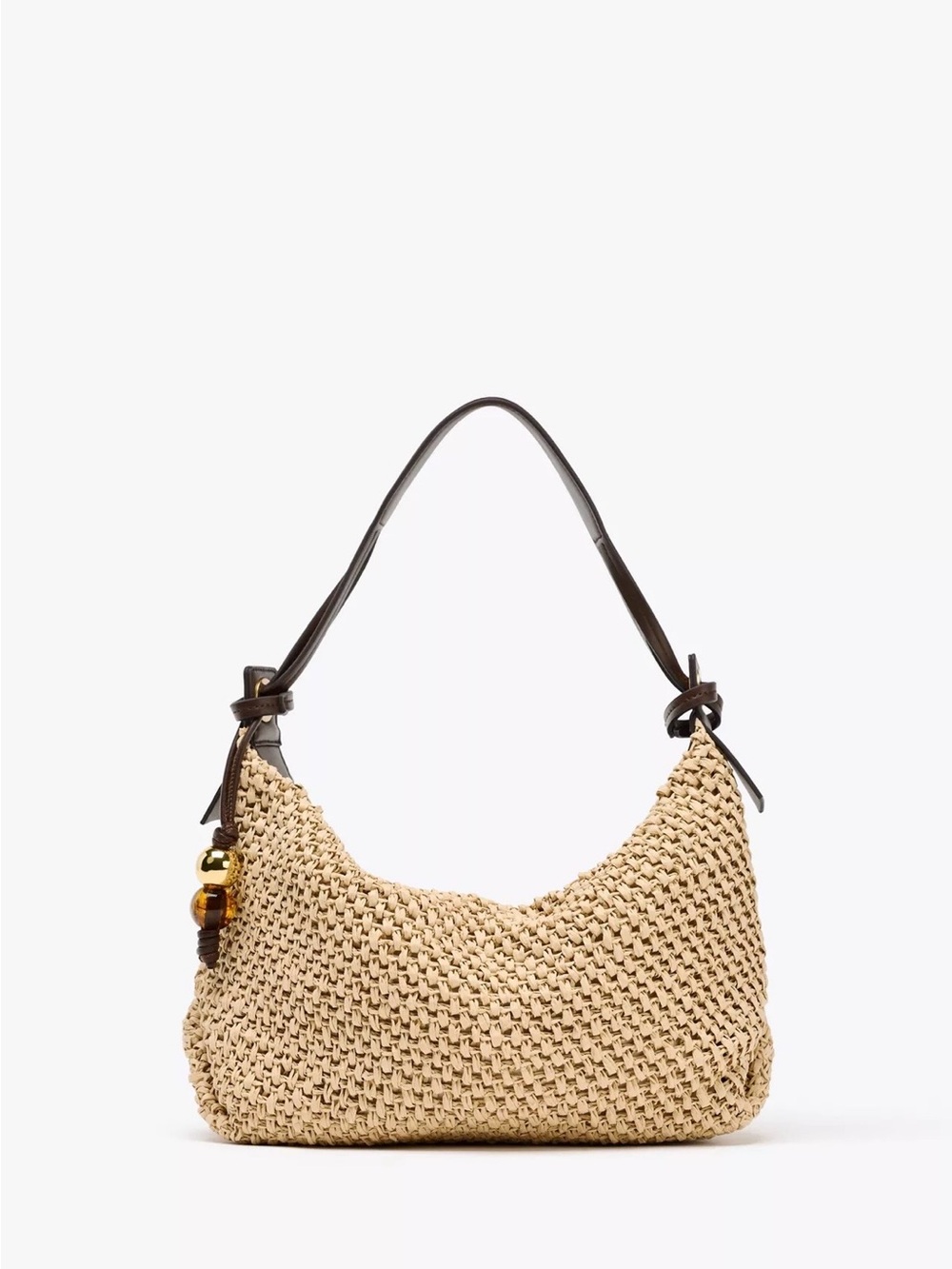 Zara  Woven Hobo with Dark Brown Strap